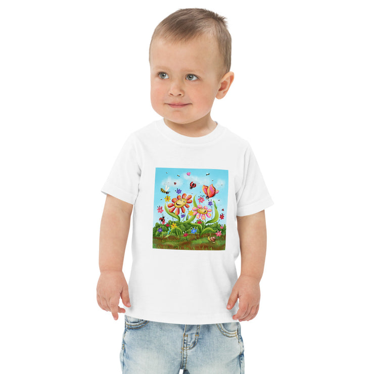 Flower Art Toddler jersey t-shirt