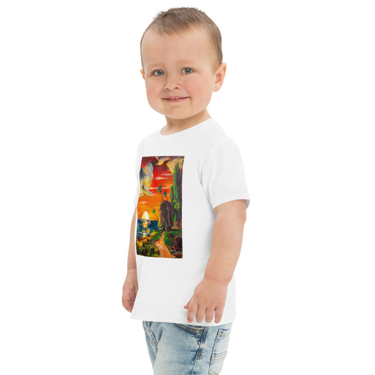 Sunset Art Toddler jersey t-shirt