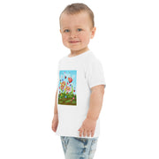 Flower Art Toddler jersey t-shirt