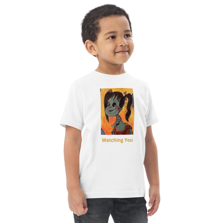 Zombie Watching You Toddler jersey t-shirt