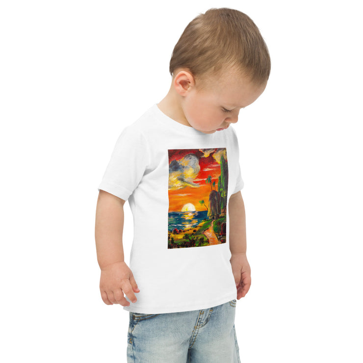 Sunset Art Toddler jersey t-shirt