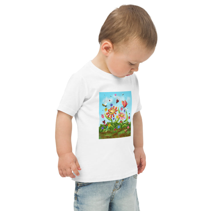 Flower Art Toddler jersey t-shirt