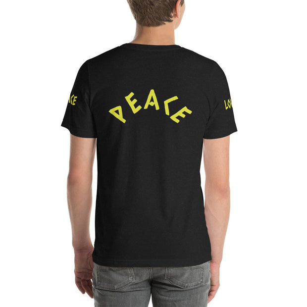 Peace-Love Art Shop T-Shirt yellow Text