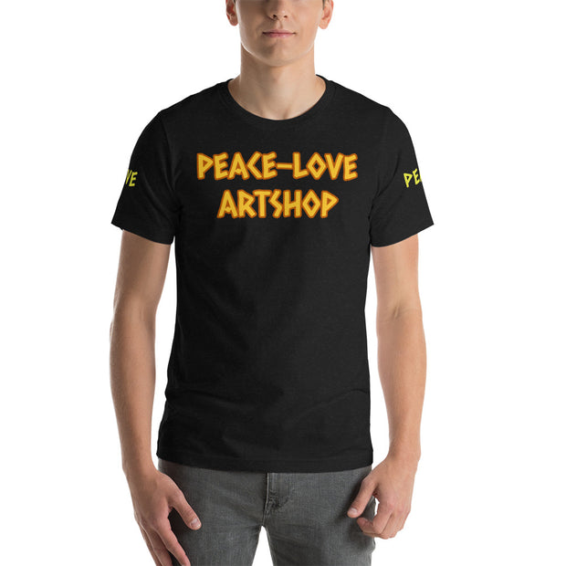 Peace-Love Art Shop T-Shirt yellow Text