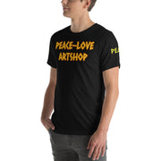 Peace-Love Art Shop T-Shirt yellow Text