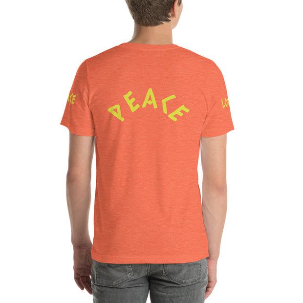 Peace-Love Art Shop T-Shirt yellow Text