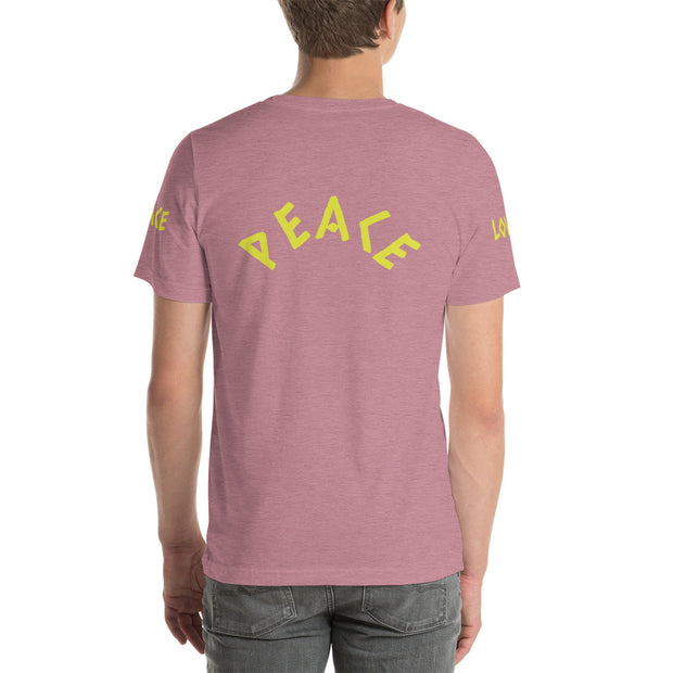 Peace-Love Art Shop T-Shirt yellow Text