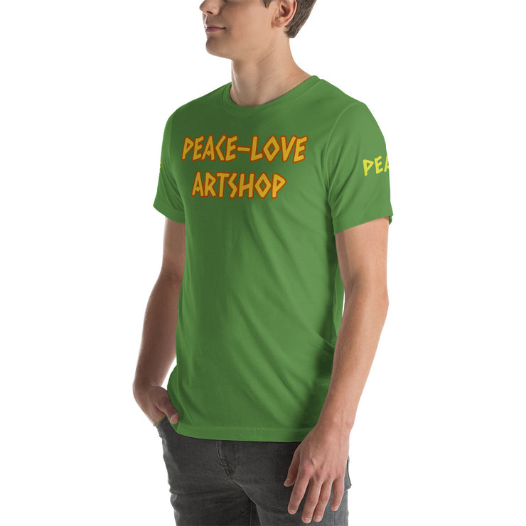 Peace-Love Art Shop T-Shirt yellow Text