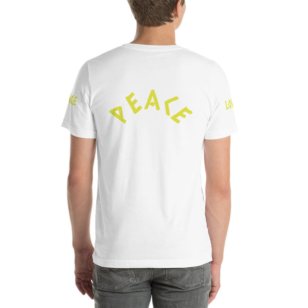 Peace-Love Art Shop T-Shirt yellow Text