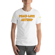 Peace-Love Art Shop T-Shirt yellow Text