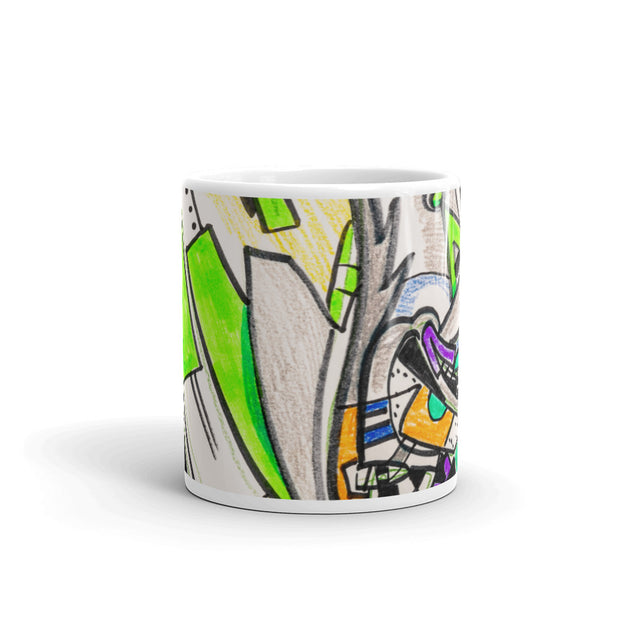 Abstract Art  White glossy mug