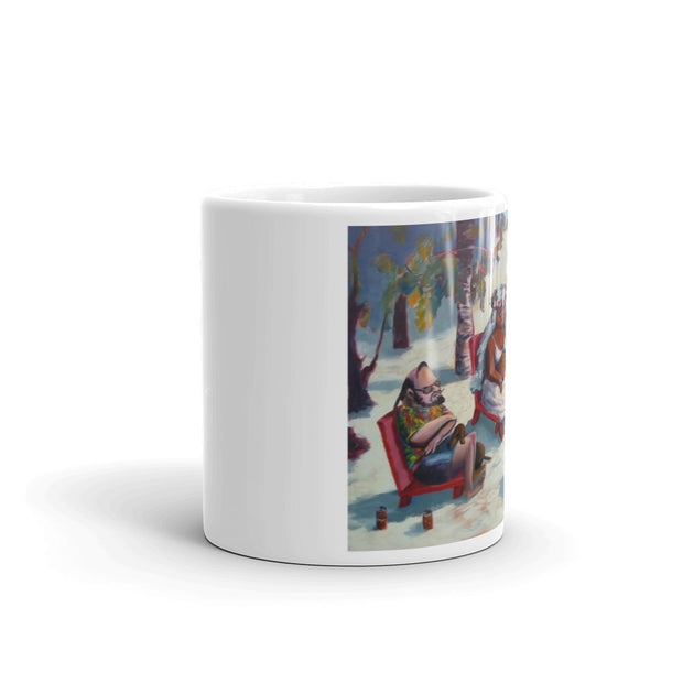 Abstract Art White glossy mug