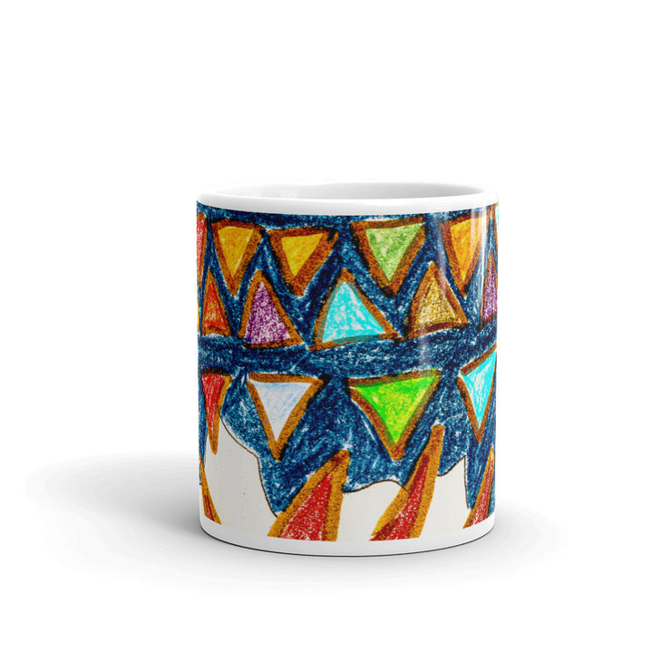 Abstract Art White glossy mug