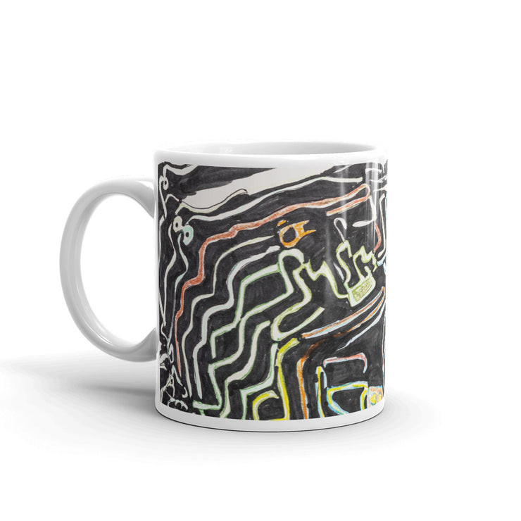 Abstract Art White glossy mug