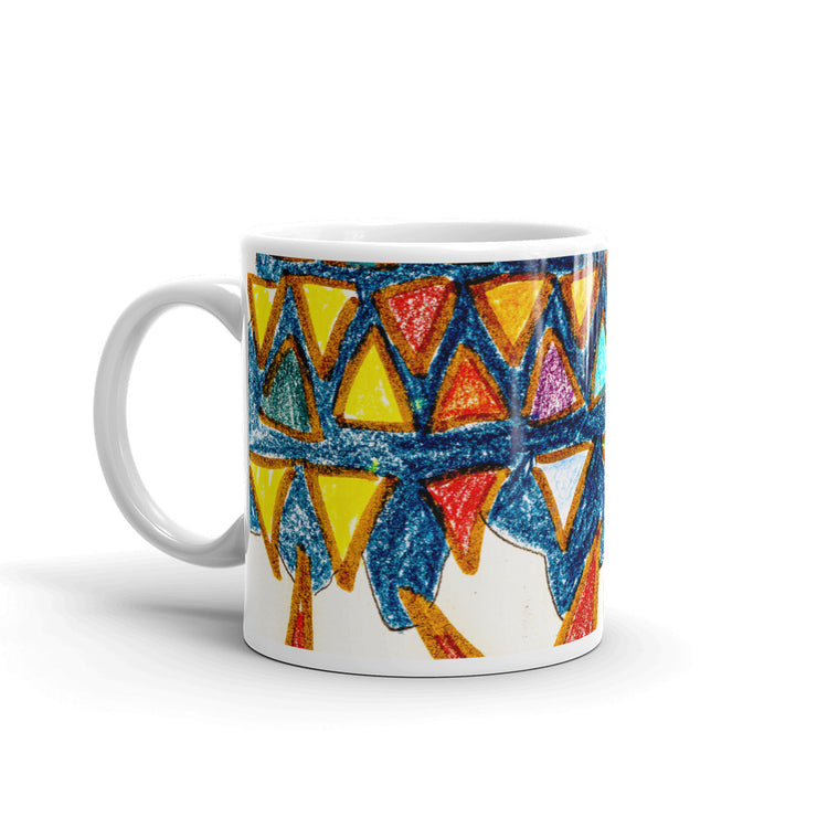 Abstract Art White glossy mug