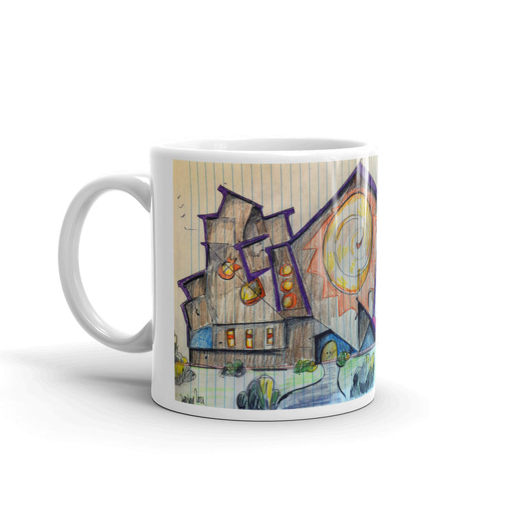 Abstract Art White glossy mug