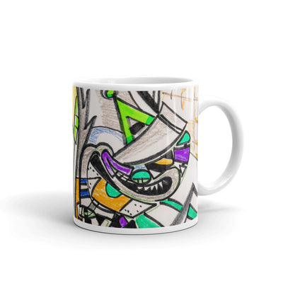 Abstract Art  White glossy mug