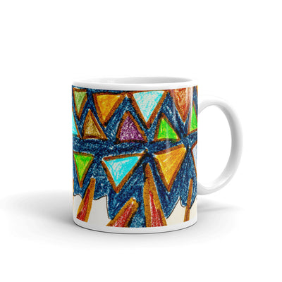 Abstract Art White glossy mug