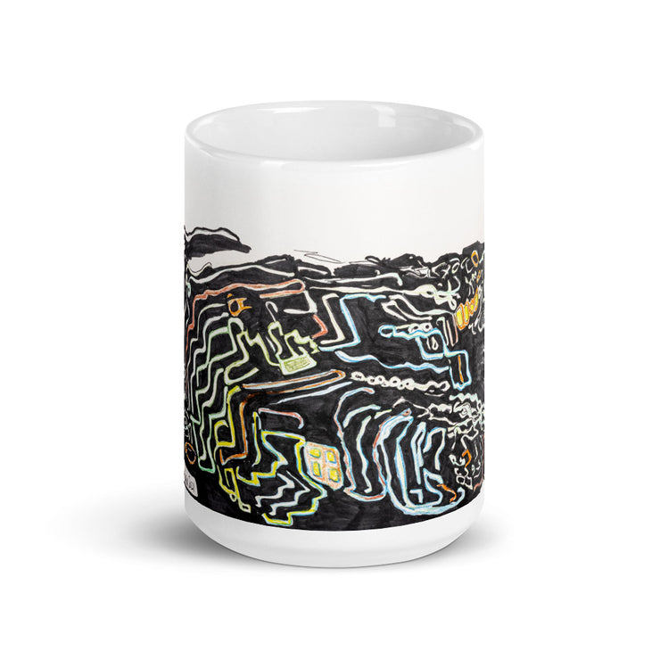 Abstract Art White glossy mug