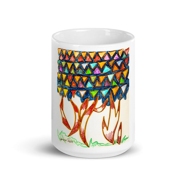 Abstract Art White glossy mug