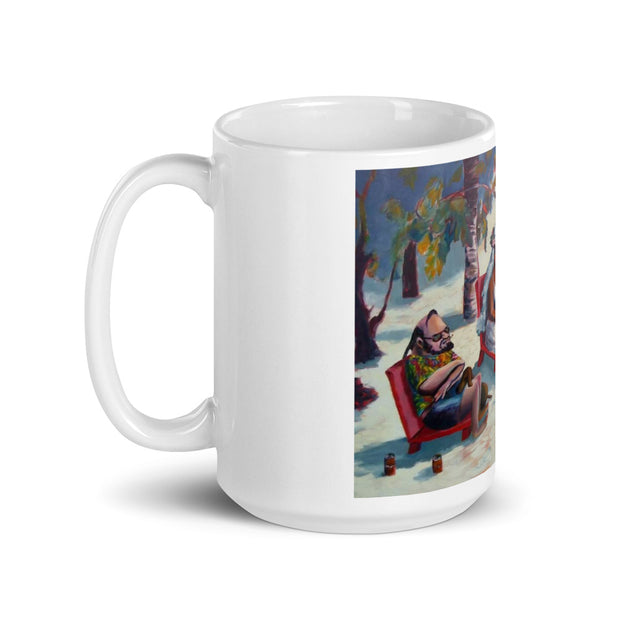 Abstract Art White glossy mug