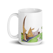 House art White glossy mug