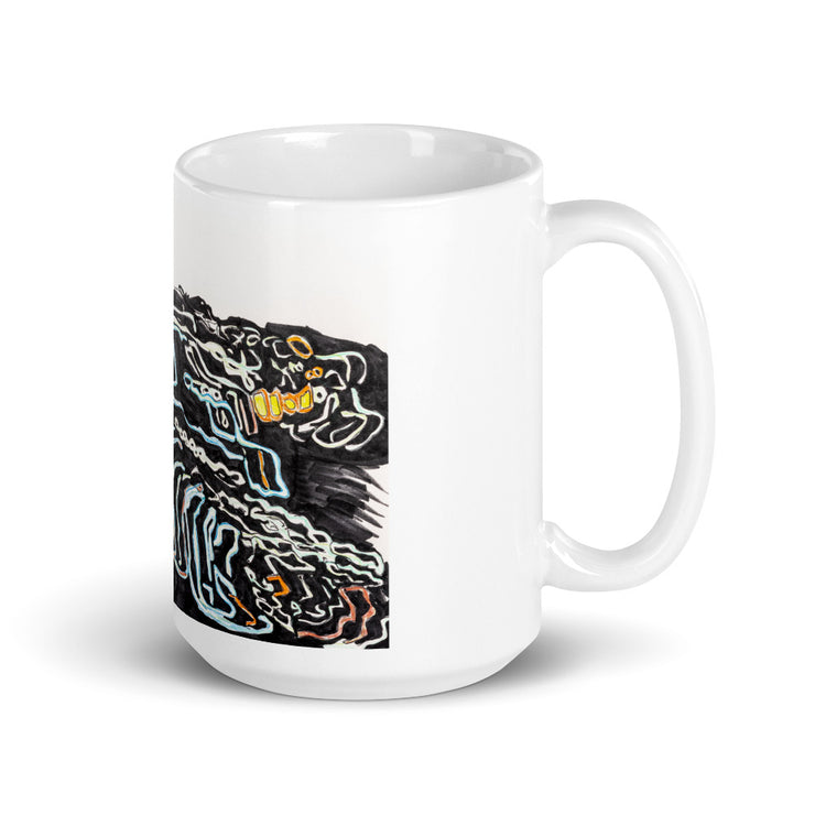 Abstract Art White glossy mug