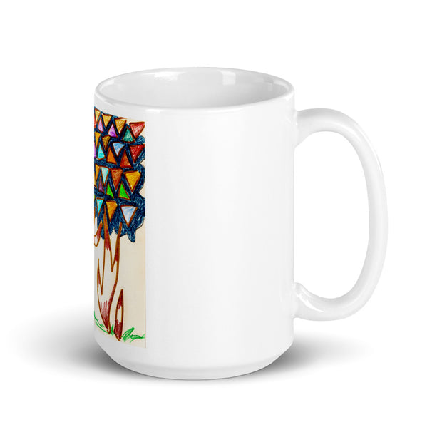 Abstract Art White glossy mug