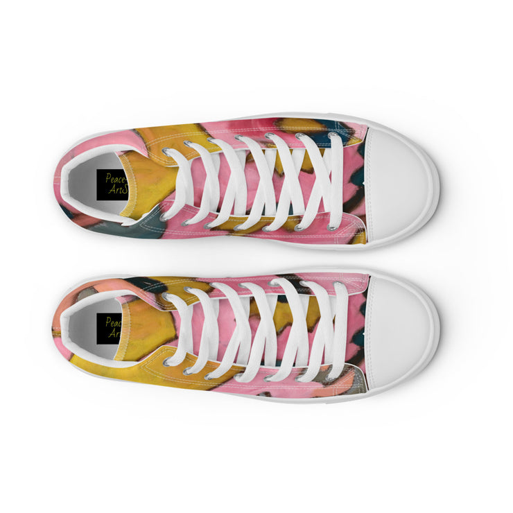 Abstract Art Women’s high top canvas shoes