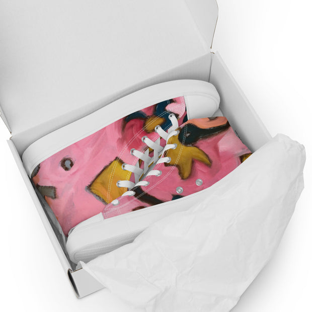 Abstract Art Women’s high top canvas shoes