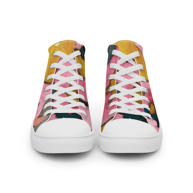 Abstract Art Women’s high top canvas shoes