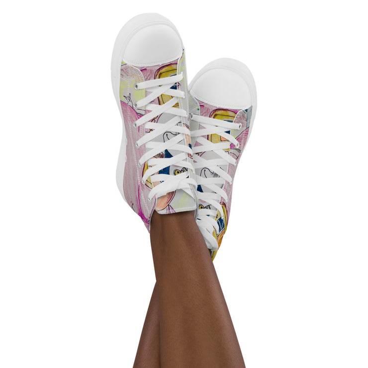 Women’s high top canvas shoes