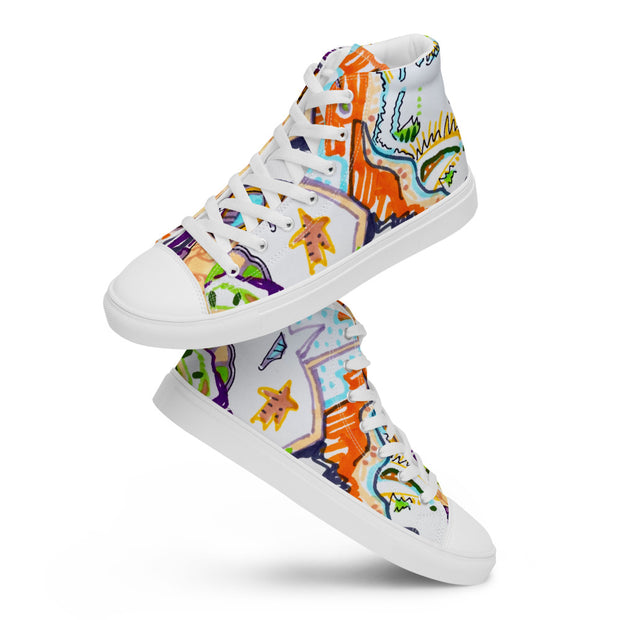 Women’s high top canvas shoes