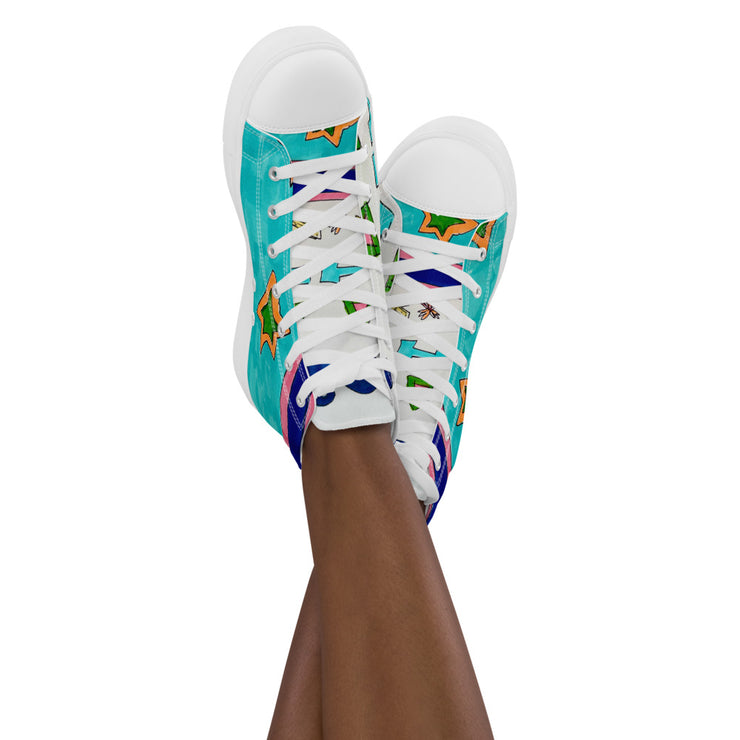 Women’s high top canvas shoes