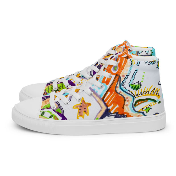 Women’s high top canvas shoes