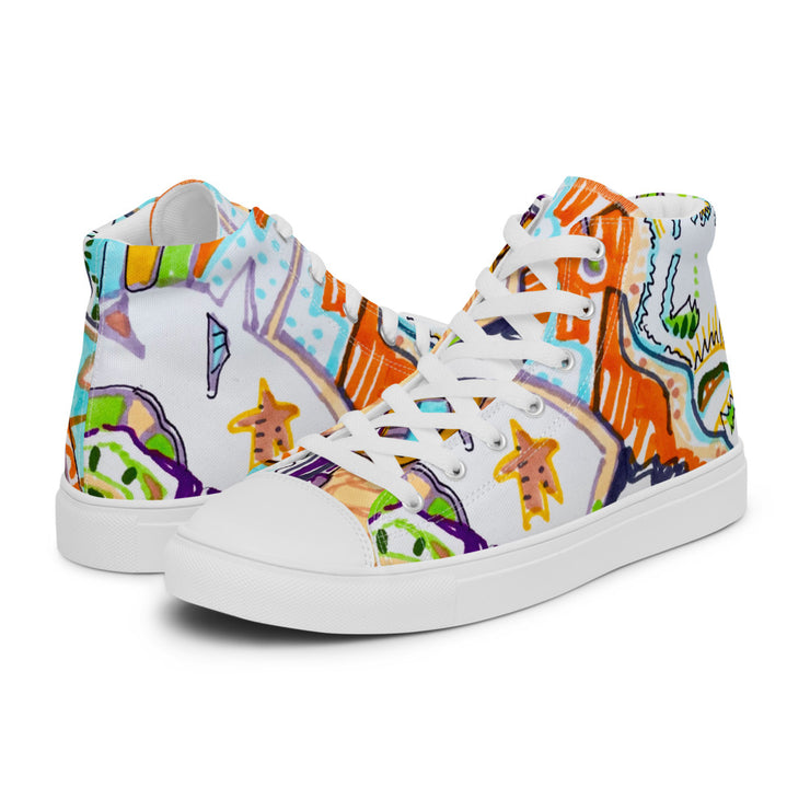 Women’s high top canvas shoes