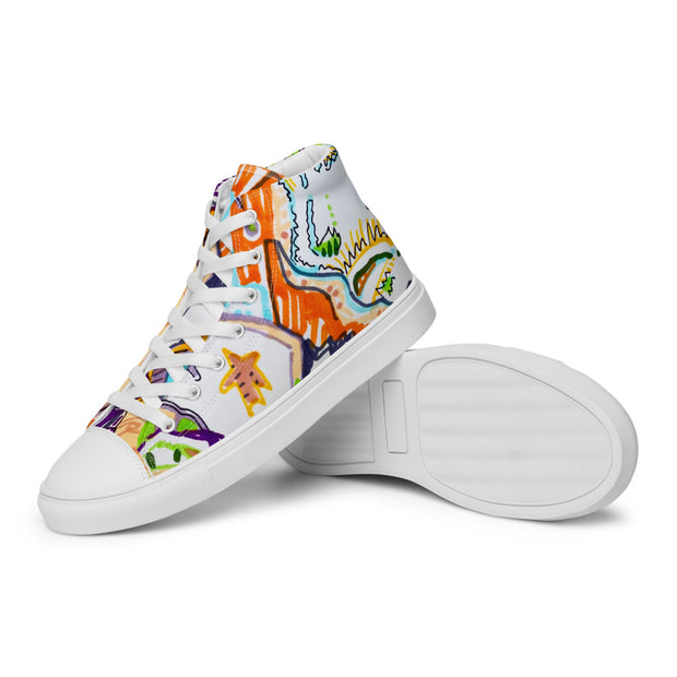 Women’s high top canvas shoes