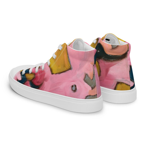 Abstract Art Women’s high top canvas shoes