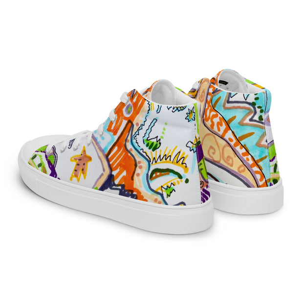 Women’s high top canvas shoes