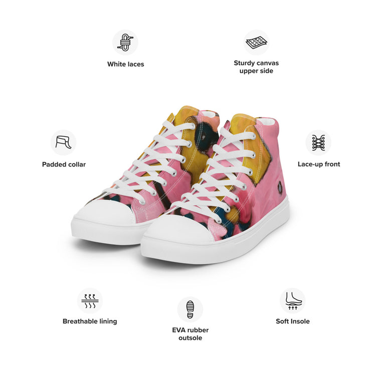 Abstract Art Women’s high top canvas shoes