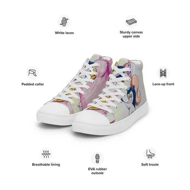 Women’s high top canvas shoes