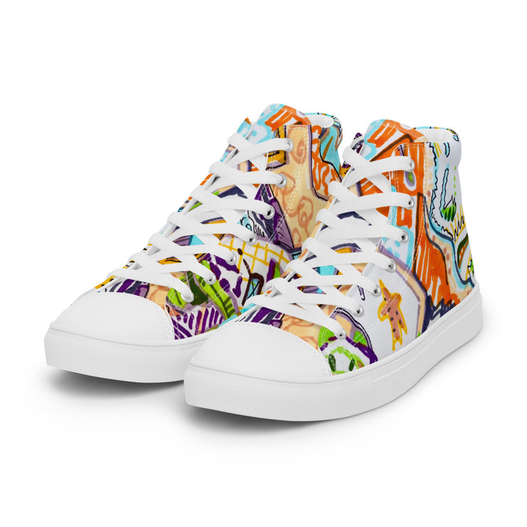 Women’s high top canvas shoes