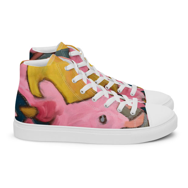 Abstract Art Women’s high top canvas shoes