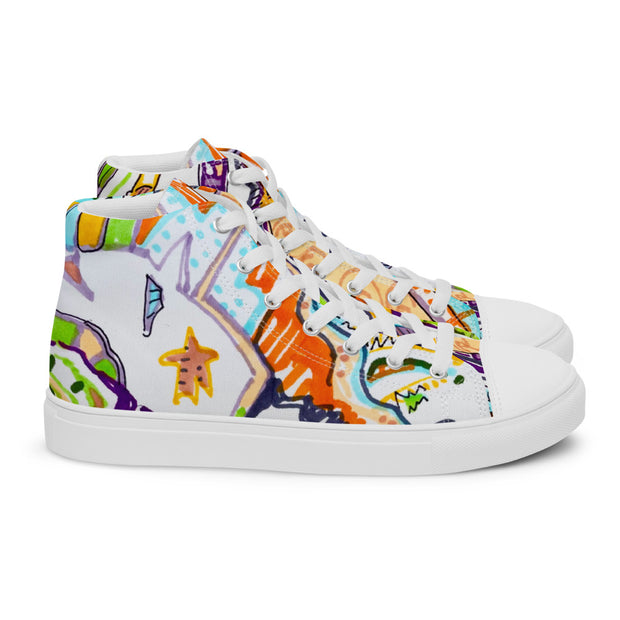 Women’s high top canvas shoes