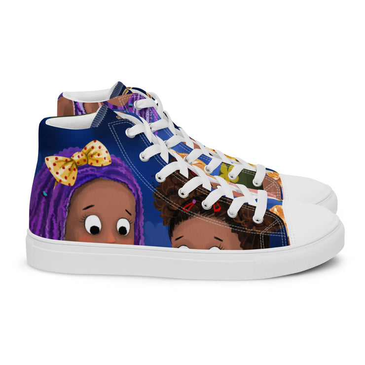 Women’s high top canvas shoes