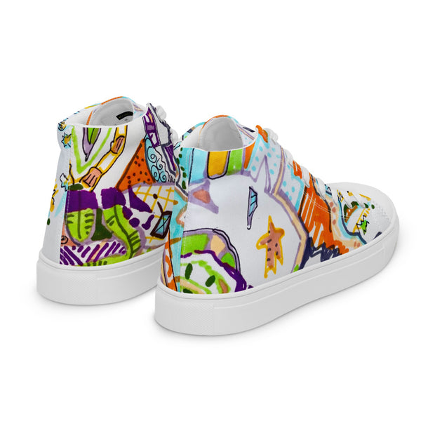 Women’s high top canvas shoes